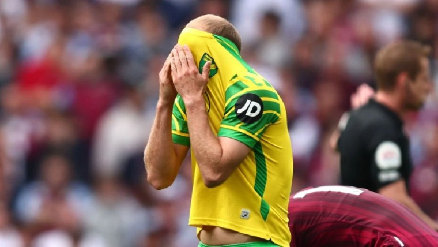 Norwich chính thức xuống hạng sau trận thua Aston Villa