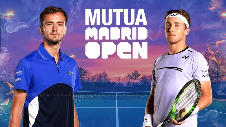 Lịch thi đấu tennis ngày 1/5:Tứ kết Madrid Open: Medvedev đấu Ruud