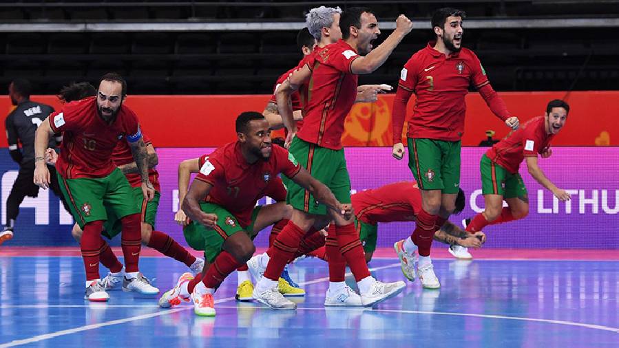 Bồ Đào Nha thắng nghẹt thở Kazakhstan, gặp Argentina ở chung kết Futsal World Cup 2021