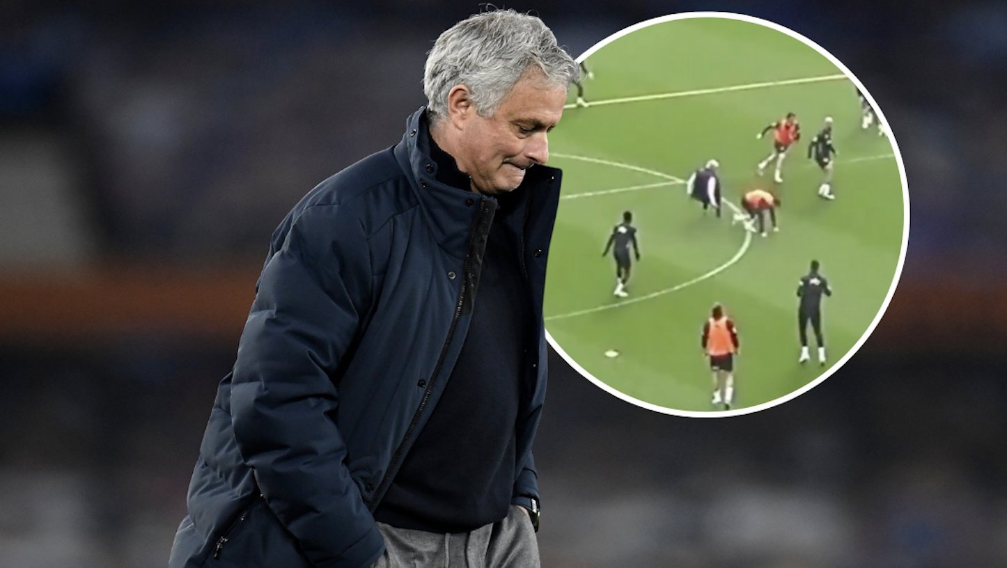 HLV Jose Mourinho dính chấn thương sau khi bị học trò 'đốn hạ' trong buổi tập