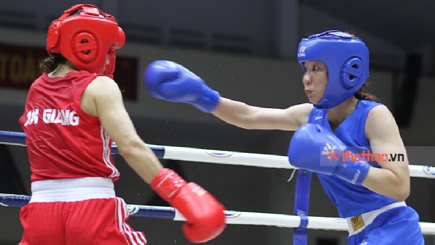 Võ sĩ An Giang thắng thuyết phục tuyển thủ trẻ Ngọc Trân để giành HCV Boxing toàn quốc
