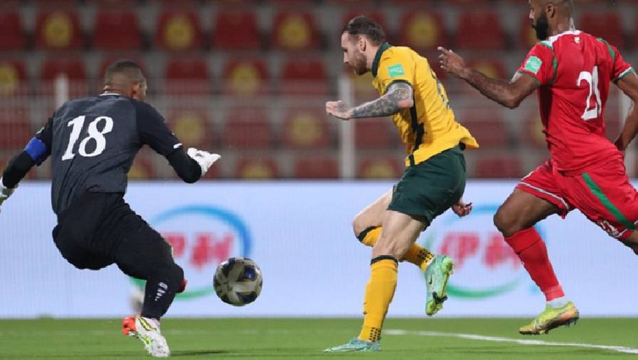 Australia đánh rơi 2 điểm ở phút 89 trước Oman, đối diện nguy cơ mất vé dự World Cup 2022