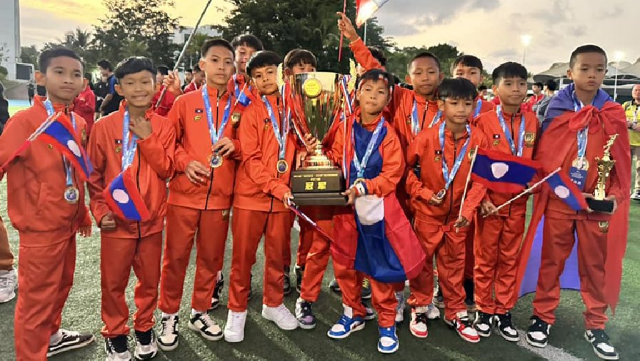 ĐT U11 Lào vô địch giải đấu ở Trung Quốc sau trận thắng 25-0