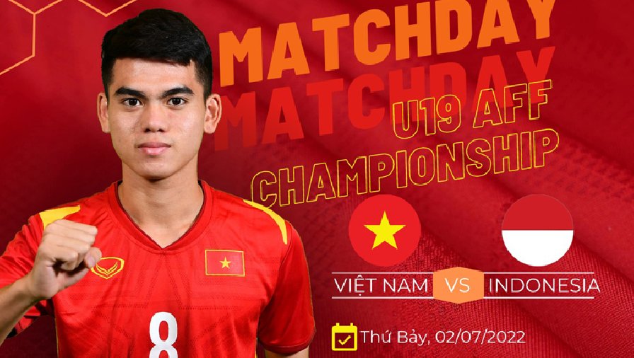 Danh sách cầu thủ ĐT U19 Việt Nam đấu Indonesia: 4 cái tên bị loại