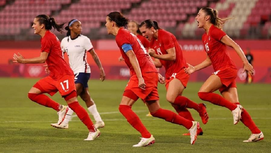 Bóng đá nữ Olympic Tokyo 2021: Đánh bại ĐKVĐ thế giới Mỹ, Canada lần đầu vào chung kết