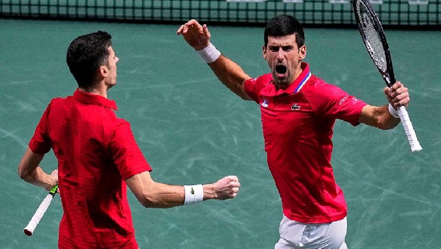 Kết quả tennis hôm nay 2/12: Djokovic cùng Serbia vào bán kết Davis Cup