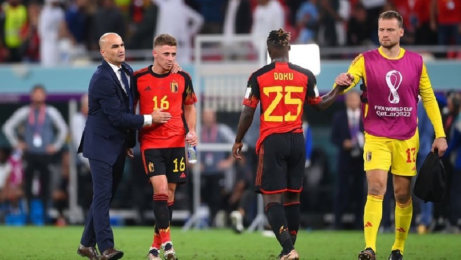 HLV Martinez tuyên bố 'ngẩng cao đầu' rời World Cup 2022 dù Bỉ dừng bước từ vòng bảng