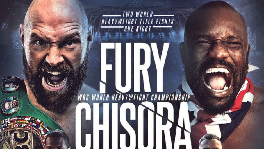 Lịch thi đấu, fight card Boxing Tyson Fury vs Derek Chisora 3
