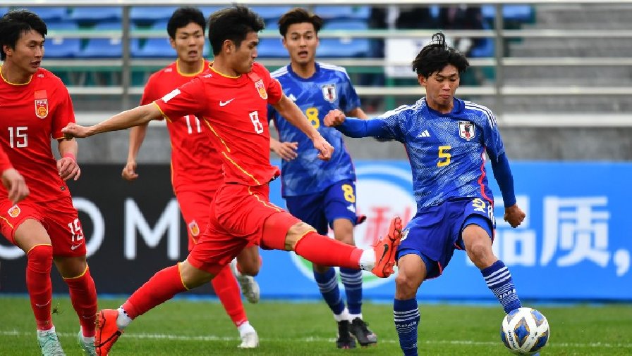 U20 Trung Quốc thua ngược cay đắng trong 4 phút trước U20 Nhật Bản