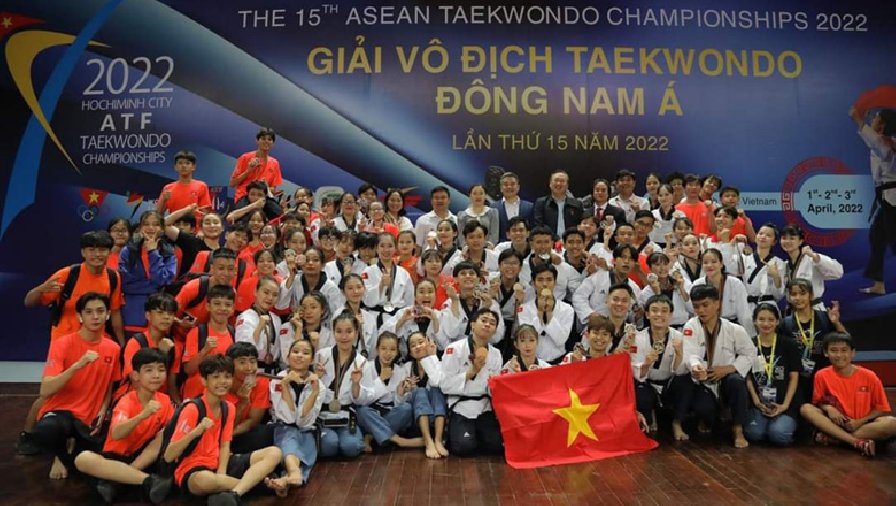 Taekwondo Việt Nam thống trị giải vô địch Đông Nam Á với 67 tấm HCV