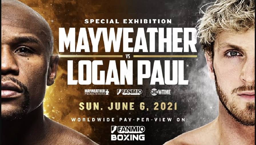 Thông tin Floyd Mayweather vs Logan Paul, 08h00 ngày 7/6