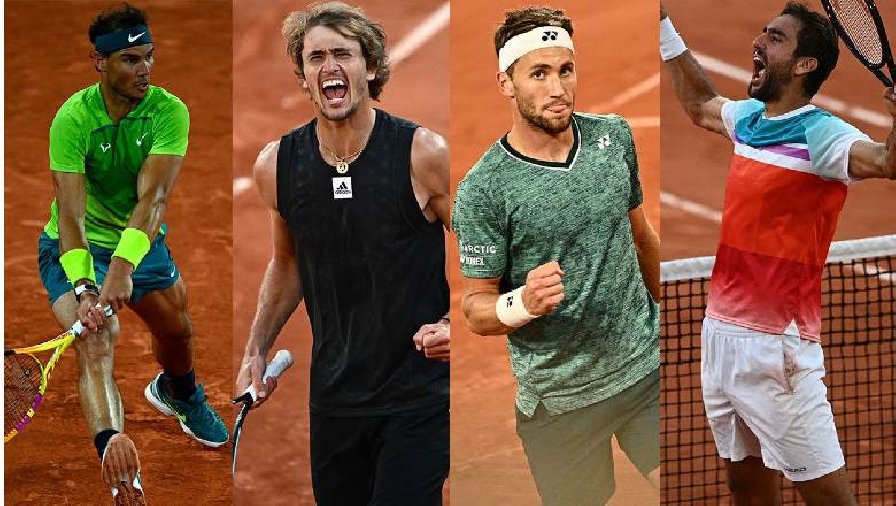 Lịch thi đấu tennis ngày 3/6: Bán kết đơn nam Roland Garros - Nadal vs Zverev