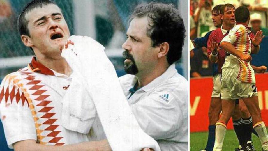 Lần gần nhất gặp Italia, Luis Enrique bị đấm vỡ mũi