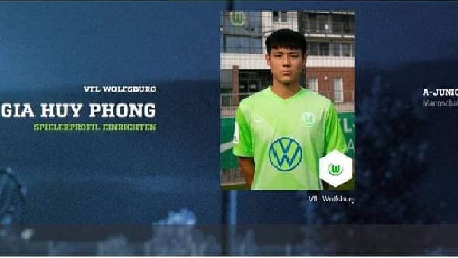 Gia Huy Phong, cầu thủ gốc Việt đang khoác áo U19 Wolfsburg là ai?