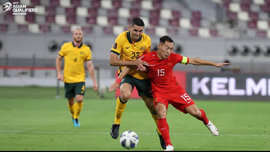 Trung Quốc không sút trúng đích quả nào ở trận gặp Australia