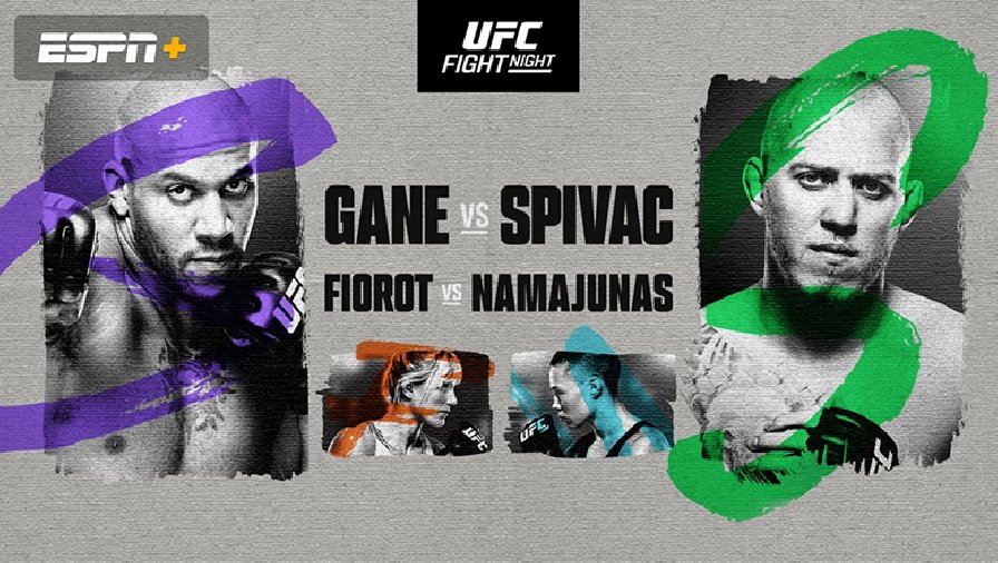 Xem trực tiếp UFC Fight Night: Gane vs Spivak trên kênh nào
