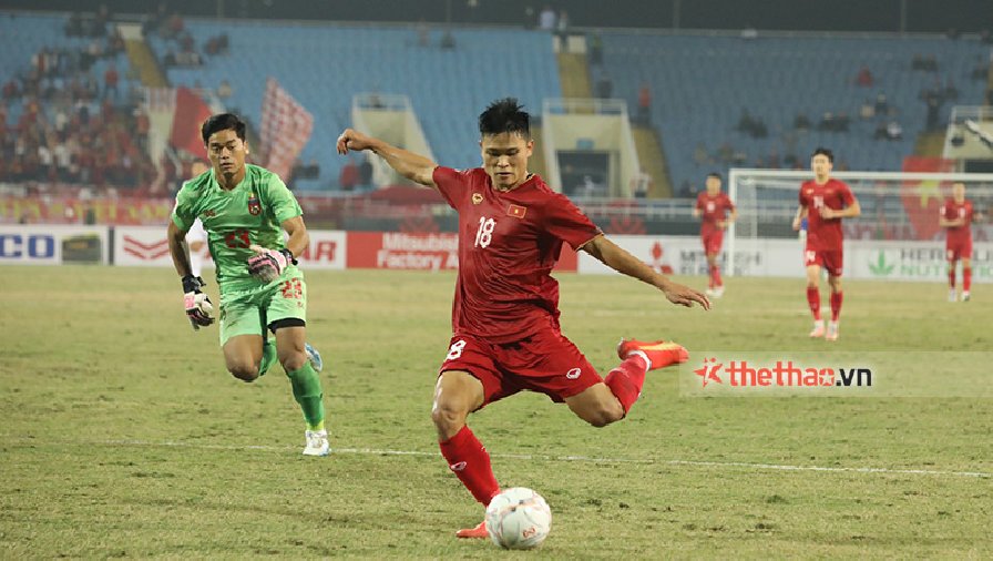 Tuấn Hải xuất sắc nhất trận Việt Nam vs Myanmar