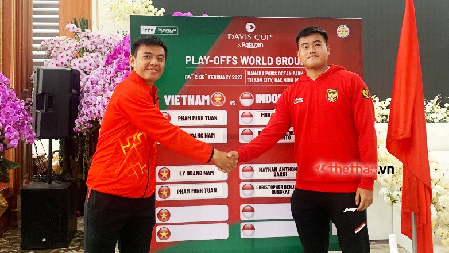 Vòng play-offs Davis Cup nhóm II thế giới 2023 - Việt Nam vs Indonesia trực tiếp trên kênh nào?