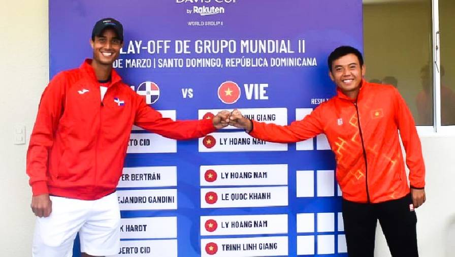 Link xem ĐT tennis Việt Nam ở vòng playoffs Davis Cup nhóm 2 Thế giới 2022