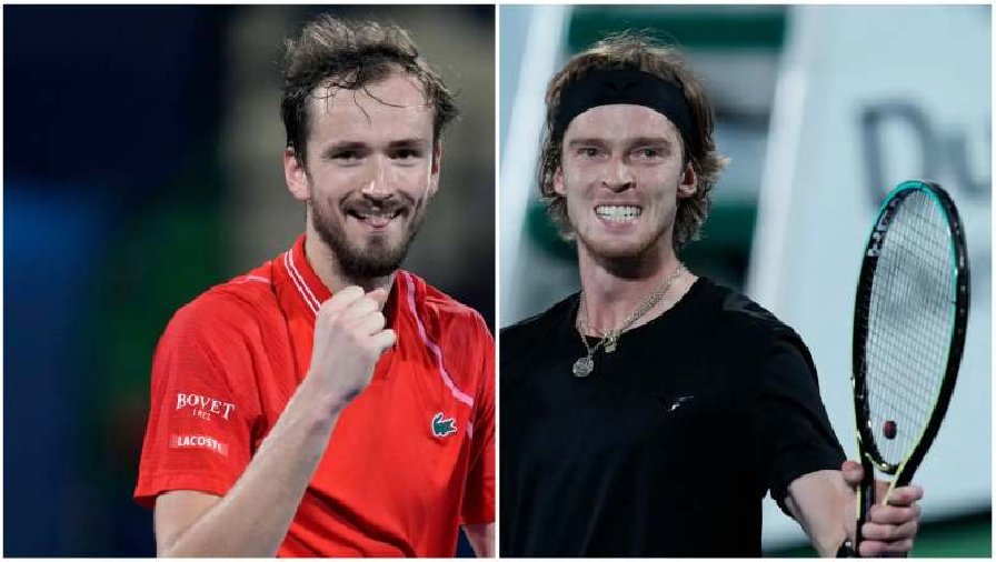 Lịch thi đấu tennis ngày 4/3: Chung kết Dubai Championships - Medvedev vs Rublev