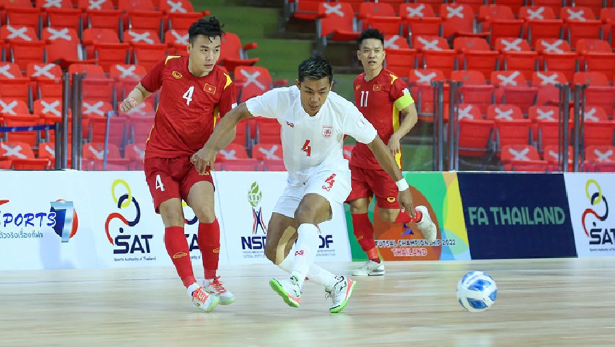 ĐT Futsal Việt Nam hòa Myanmar ở trận ra quân giải vô địch Đông Nam Á 2022