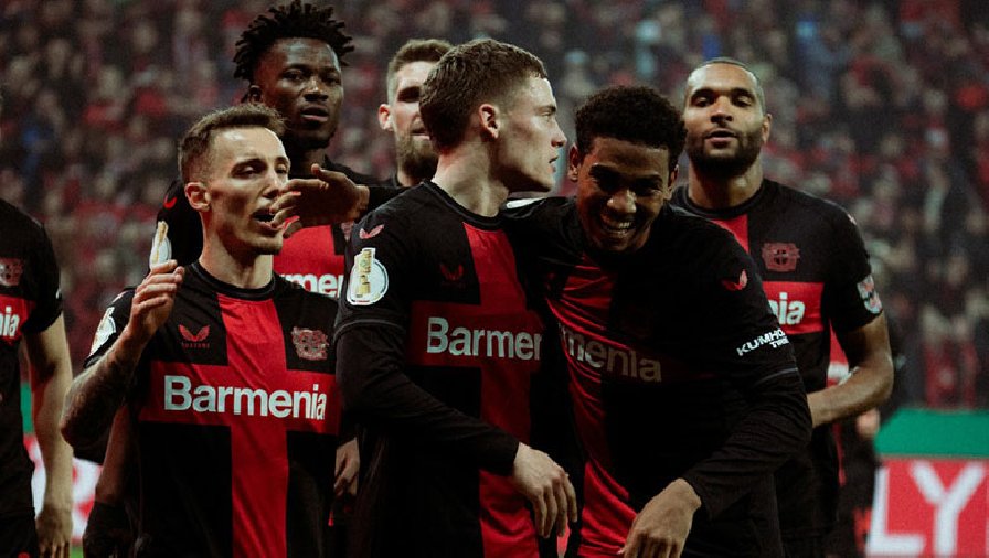 Bayer Leverkusen nối dài mạch bất bại lên con số 40, tiến sát ‘cú đúp’ quốc nội