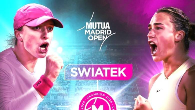 Lịch thi đấu tennis ngày 4/5: Chung kết đơn nữ Madrid Open - Swiatek vs Sabalenka