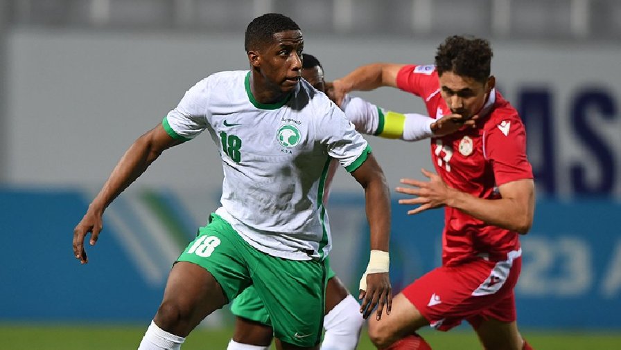 Kết quả U23 Saudi Arabia vs U23 Tajikistan: Đại bàng thắng 5 sao