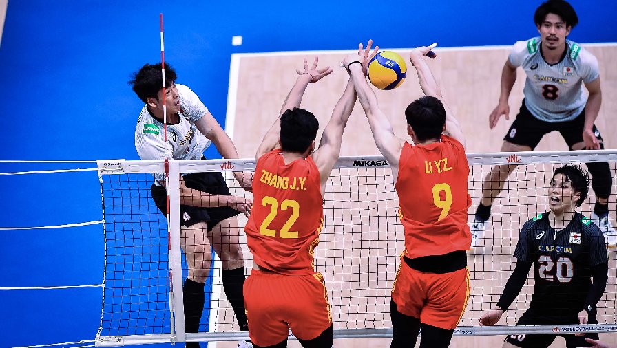 Tuyển bóng chuyền nam Nhật Bản suýt thua sốc trước Trung Quốc ở Volleyball Nations League 2023