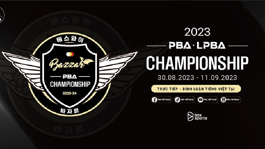 Lịch thi đấu chặng 4 PBA Tour 2023/2024 - SY Bazzar Championship hôm nay mới nhất