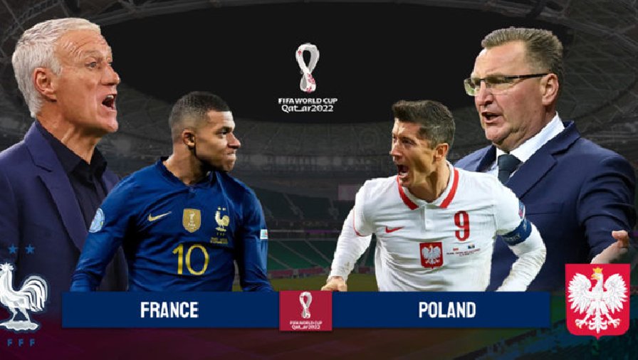 Link xem trực tiếp bóng đá Pháp vs Ba Lan, 22h00 ngày 4/12