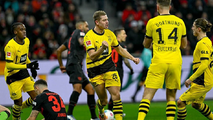 Kết quả bóng đá Leverkusen vs Dortmund: Choáng váng đòn phủ đầu, gỡ điểm phút cuối