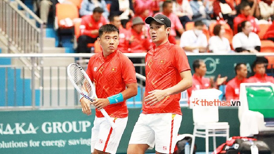 Hoàng Nam và Văn Phương thua trận đôi nam, ĐT quần vợt Việt Nam gặp khó