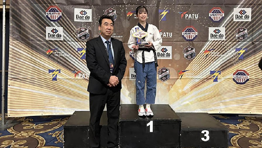 Châu Tuyết Vân nhận danh hiệu VĐV nữ xuất sắc nhất Giải vô địch Taekwondo Mỹ Mở rộng