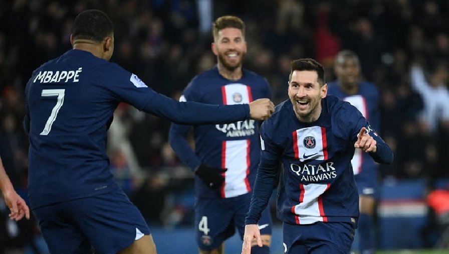 Kết quả bóng đá PSG vs Nantes: Messi và Mbappe mang về chiến thắng