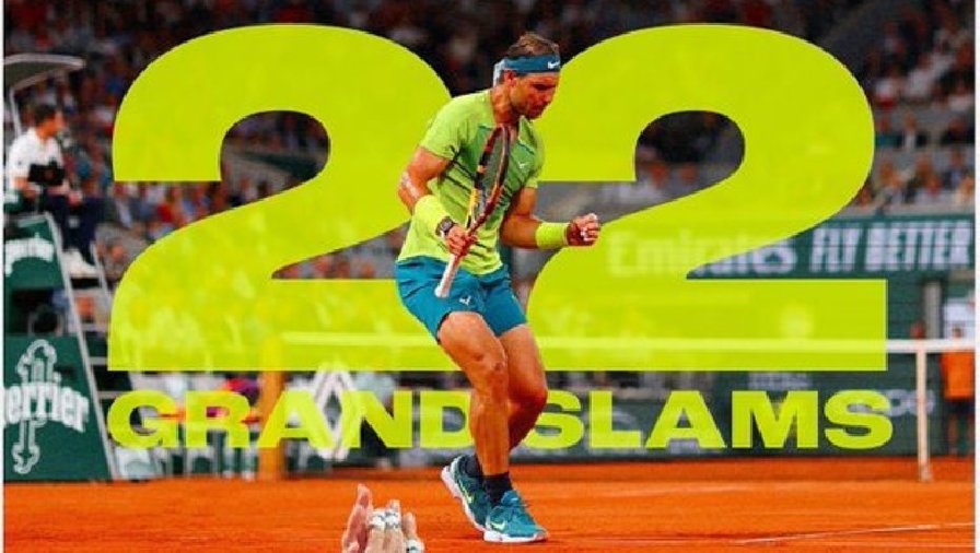 Nadal lập hàng loạt kỷ lục sau chức vô địch Roland Garros 2022