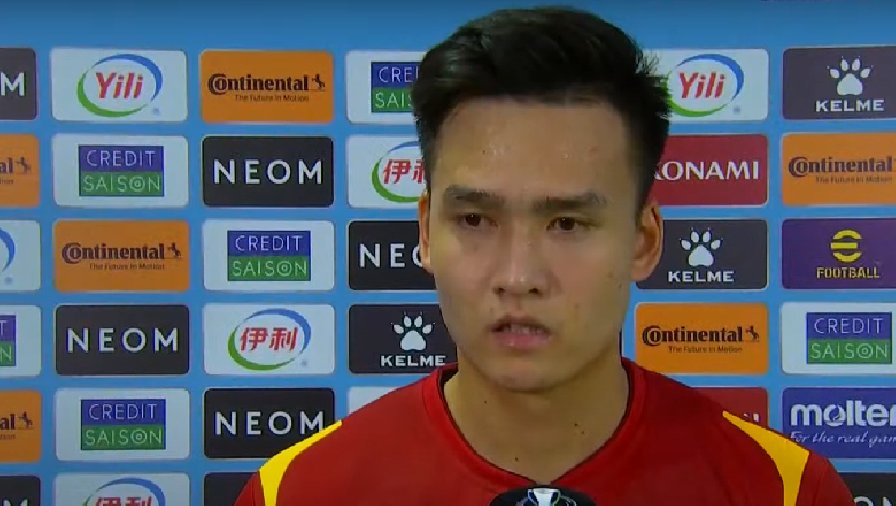 Việt Anh xúc động, rưng rưng nước mắt sau trận hòa với U23 Hàn Quốc
