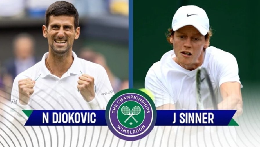 Trực tiếp tennis Djokovic vs Sinner - Tứ kết Wimbledon, 19h30 ngày 5/7