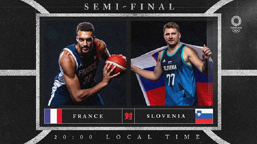 Trực tiếp bán kết bóng rổ nam Olympic 2021: Pháp vs Slovenia, 18h00 ngày 5/8
