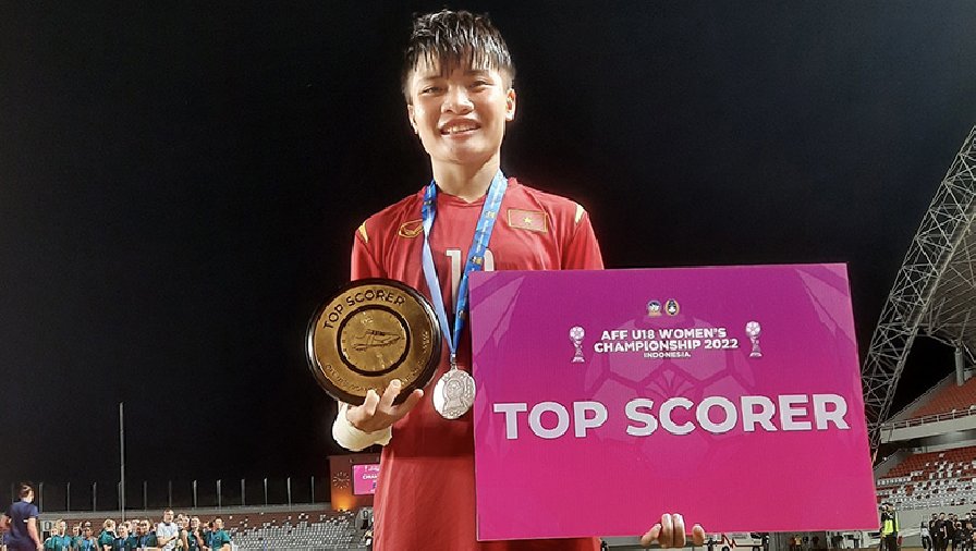 Tuyển thủ nữ U18 Việt Nam giành danh hiệu Vua phá lưới giải Đông Nam Á 2022