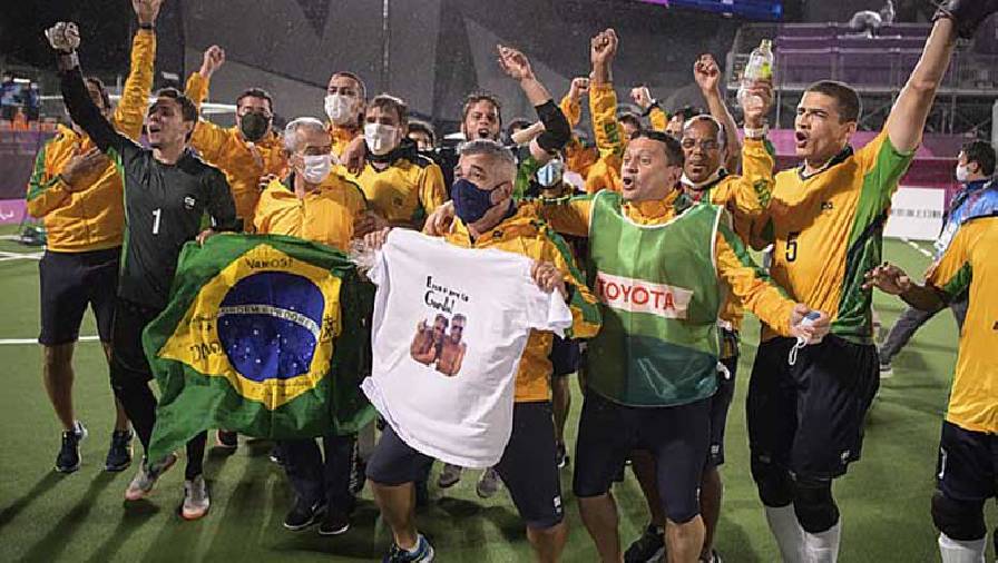 Đánh bại đại kình địch Argentina, Brazil giành HCV bóng đá khiếm thị Paralympic Tokyo