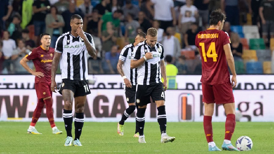 Kết quả Udinese vs AS Roma: Thảm họa phòng ngự