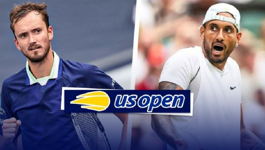 Trực tiếp tennis Medvedev vs Nick Kyrgios, Vòng 4 US Open - 06h20 ngày 5/9