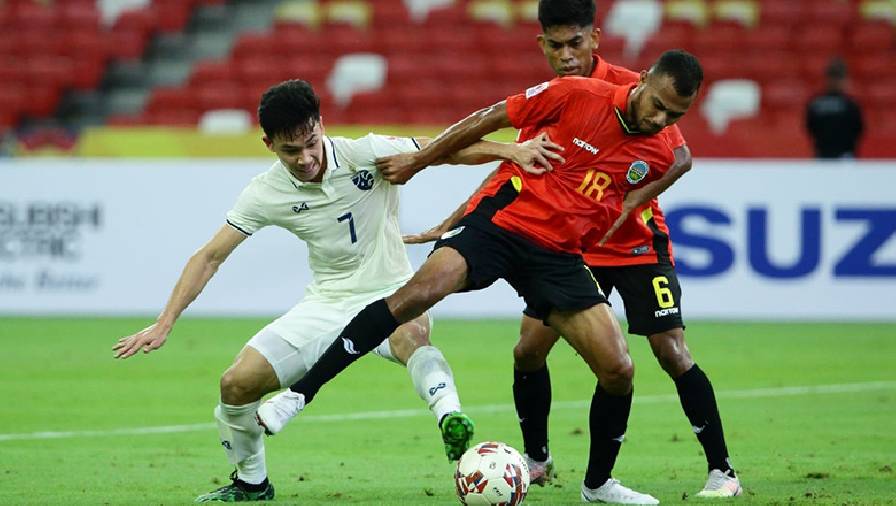 ĐT Thái Lan cả hiệp 1 sút 9 quả vẫn không thể ghi bàn vào lưới Timor Leste
