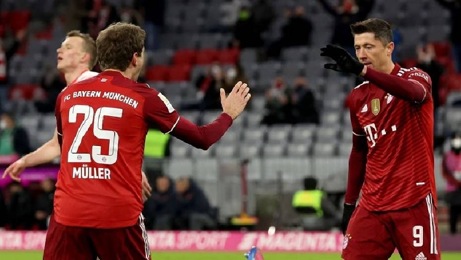 Lewandowski và Mueller cùng nổ súng, Bayern Munich nhọc nhằn hạ RB Leipzig