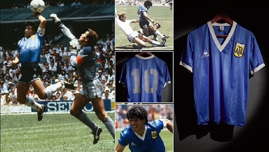 Áo đấu vô địch World Cup 1986 của Maradona 'lên sàn' với giá 4 triệu bảng