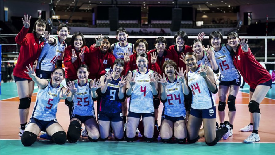 Bảng xếp hạng bóng chuyền nữ VNL 2022 mới nhất: Nhật Bản chễm chệ ngôi đầu