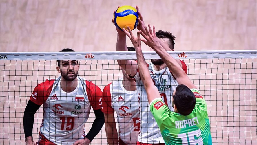 Tuyển bóng chuyền nam Ba Lan ngược dòng kịch tính trước Slovenia ở Volleyball Nations League 2023