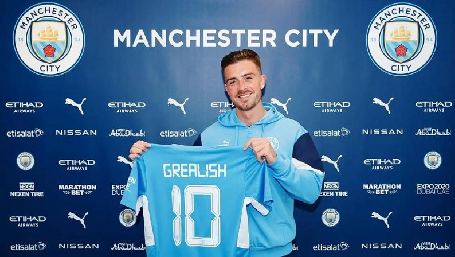 Jack Grealish chính thức trở thành cầu thủ đắt giá nhất lịch sử Ngoại hạng Anh, nhận áo số 10 ở Man City