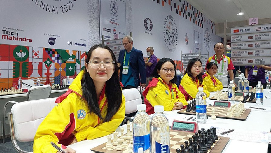 ĐT cờ vua nữ Việt Nam thua Kazakhstan, rơi khỏi top 10 Olympiad 2022
